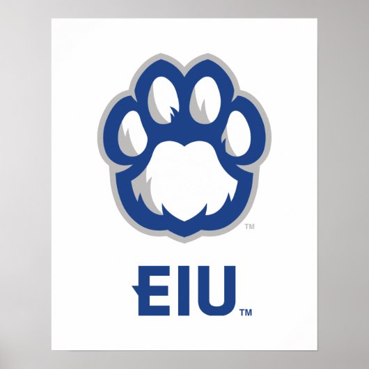 Eastern Illinois Panthers Paw Print & EIU (Voorkant)