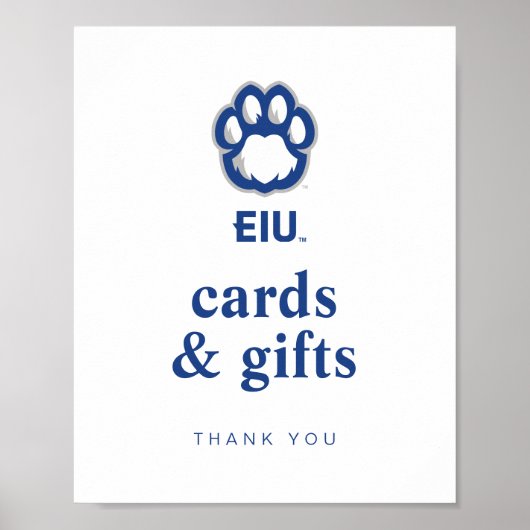 Eastern Illinois Panthers Paw Print & EIU (Voorkant)