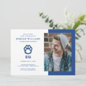 Eastern Illinois Panthers Paw Print & EIU Aankondiging (Staand voorkant)