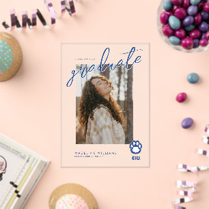 Eastern Illinois Panthers Paw Print & EIU Acryl Uitnodigingen