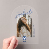 Eastern Illinois Panthers Paw Print & EIU Acryl Uitnodigingen (Insitu (Draagbaar))