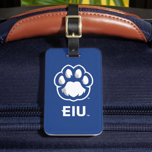 Eastern Illinois Panthers Paw Print & EIU Bagagelabel (Voorkant Insitu 2)