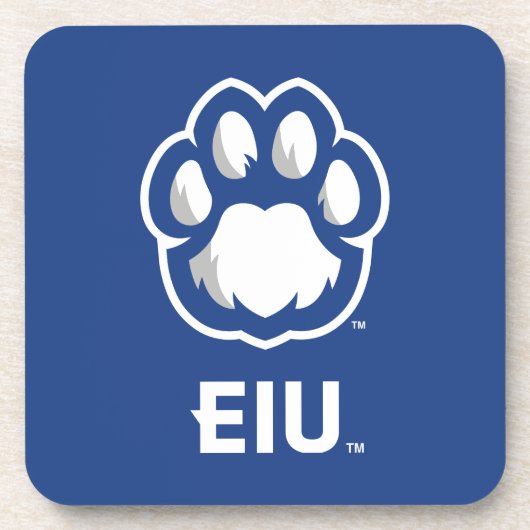 Eastern Illinois Panthers Paw Print & EIU Bier Onderzetter (Voorkant)