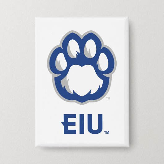 Eastern Illinois Panthers Paw Print & EIU Button (Voorkant)