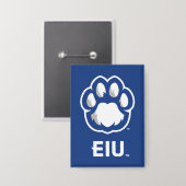 Eastern Illinois Panthers Paw Print & EIU Button (Voorkant / Achterkant)