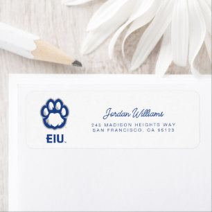 Eastern Illinois Panthers Paw Print & EIU Etiket