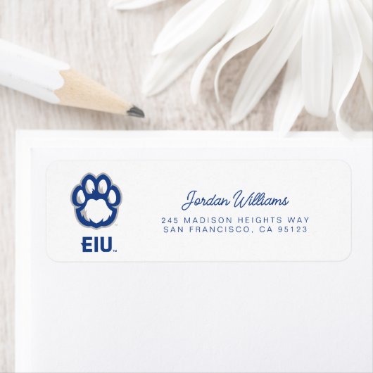 Eastern Illinois Panthers Paw Print & EIU Etiket (Insitu)