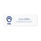 Eastern Illinois Panthers Paw Print & EIU Etiket (Voorkant)