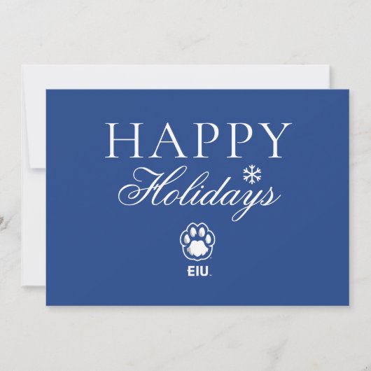 Eastern Illinois Panthers Paw Print & EIU Feestdagenkaart (Voorkant)