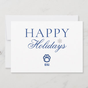 Eastern Illinois Panthers Paw Print & EIU Feestdagenkaart