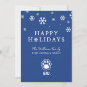 Eastern Illinois Panthers Paw Print & EIU Feestdagenkaart (Voorkant)
