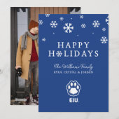 Eastern Illinois Panthers Paw Print & EIU Feestdagenkaart (Voorkant / Achterkant)