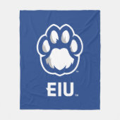 Eastern Illinois Panthers Paw Print & EIU Fleece Deken (Voorkant)