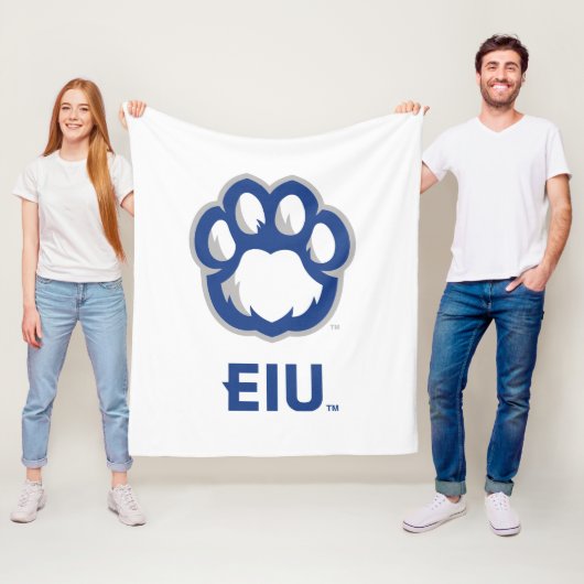 Eastern Illinois Panthers Paw Print & EIU Fleece Deken (In situ)
