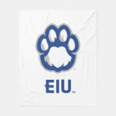 Eastern Illinois Panthers Paw Print & EIU Fleece Deken (Voorkant)