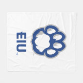 Eastern Illinois Panthers Paw Print & EIU Fleece Deken (Voorkant (Horizontaal))