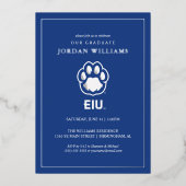 Eastern Illinois Panthers Paw Print & EIU Folie Uitnodiging (Voorkant)