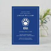 Eastern Illinois Panthers Paw Print & EIU Folie Uitnodiging (Staand Voorkant)