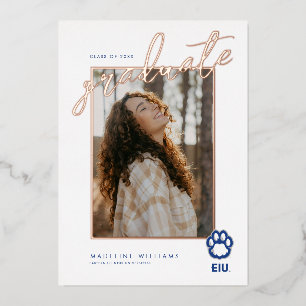 Eastern Illinois Panthers Paw Print & EIU Folie Uitnodiging