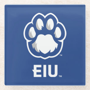 Eastern Illinois Panthers Paw Print & EIU Glazen Onderzetter