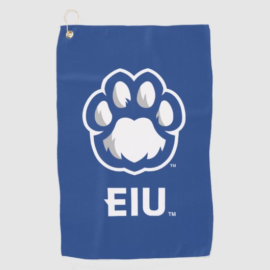 Eastern Illinois Panthers Paw Print & EIU Golfhanddoek (Voorkant)