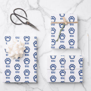 Eastern Illinois Panthers Paw Print & EIU Inpakpapier Vel
