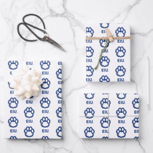 Eastern Illinois Panthers Paw Print & EIU Inpakpapier Vel (Voorkant)