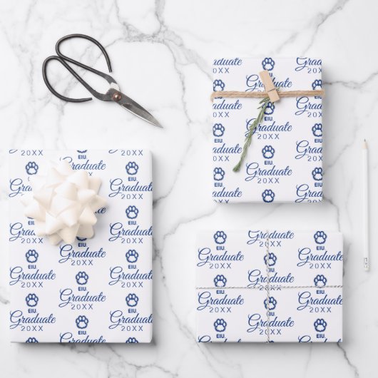 Eastern Illinois Panthers Paw Print & EIU Inpakpapier Vel (Voorkant)