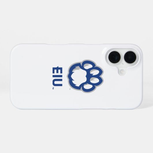 Eastern Illinois Panthers Paw Print & EIU iPhone 16 Hoesje (Achterkant horizontaal)