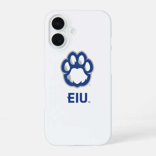 Eastern Illinois Panthers Paw Print & EIU iPhone 16 Hoesje (Achterkant)