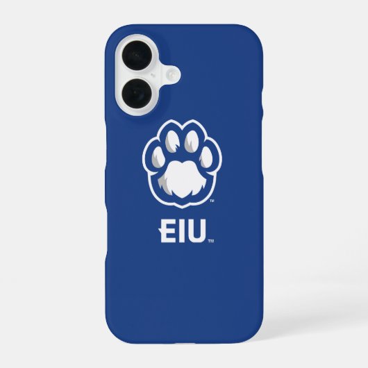 Eastern Illinois Panthers Paw Print & EIU iPhone 16 Hoesje (Achterkant)
