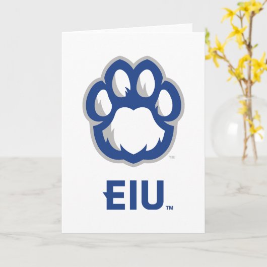 Eastern Illinois Panthers Paw Print & EIU Kaart (Gele Bloem)