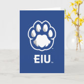 Eastern Illinois Panthers Paw Print & EIU Kaart (Gele Bloem)