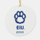 Eastern Illinois Panthers Paw Print & EIU Keramisch Ornament (Voorkant)