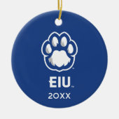Eastern Illinois Panthers Paw Print & EIU Keramisch Ornament (Voorkant)