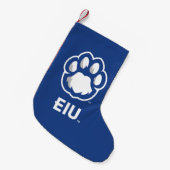 Eastern Illinois Panthers Paw Print & EIU Kleine Kerstsok (Voorkant (Hangend))