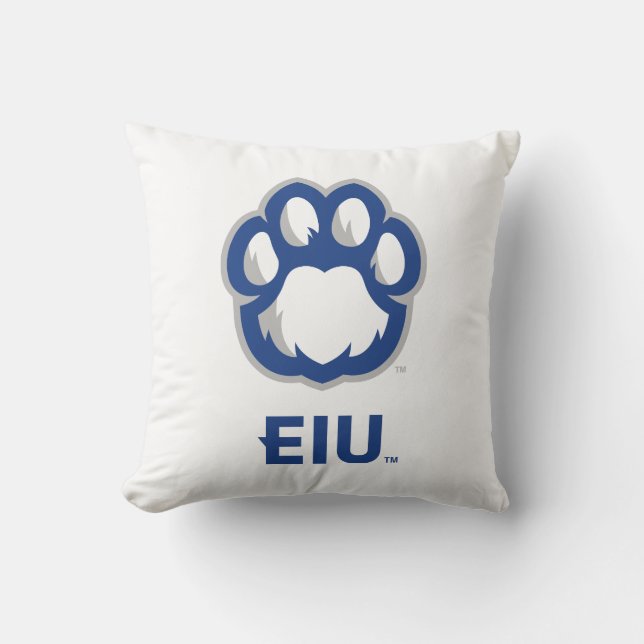 Eastern Illinois Panthers Paw Print & EIU Kussen (Voorkant)