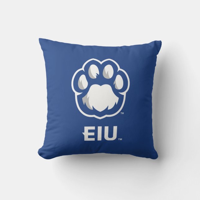 Eastern Illinois Panthers Paw Print & EIU Kussen (Voorkant)