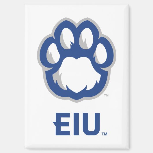 Eastern Illinois Panthers Paw Print & EIU Magneet (Voorkant)