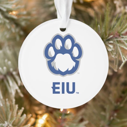 Eastern Illinois Panthers Paw Print & EIU Ornament (Boom)