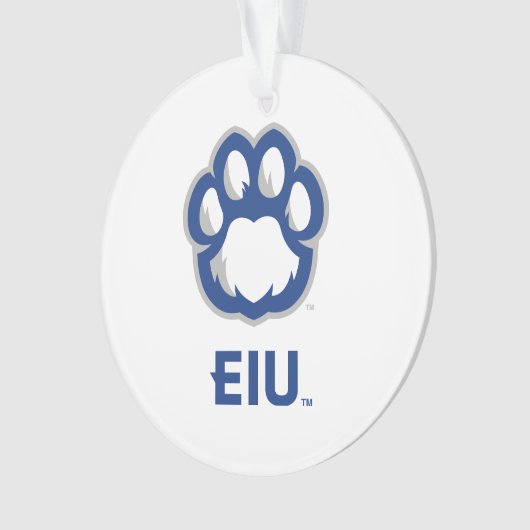 Eastern Illinois Panthers Paw Print & EIU Ornament (voorkant)