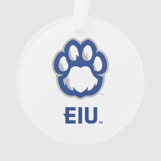 Eastern Illinois Panthers Paw Print & EIU Ornament (voorkant)