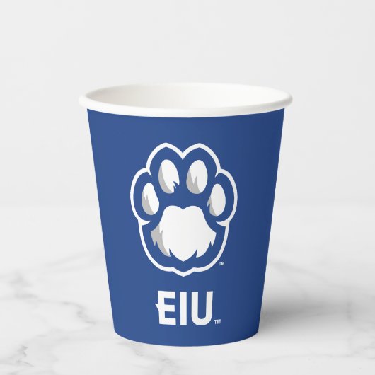 Eastern Illinois Panthers Paw Print & EIU Papieren Bekers (Voorkant)