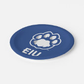 Eastern Illinois Panthers Paw Print & EIU Papieren Bordje (Gekanteld)