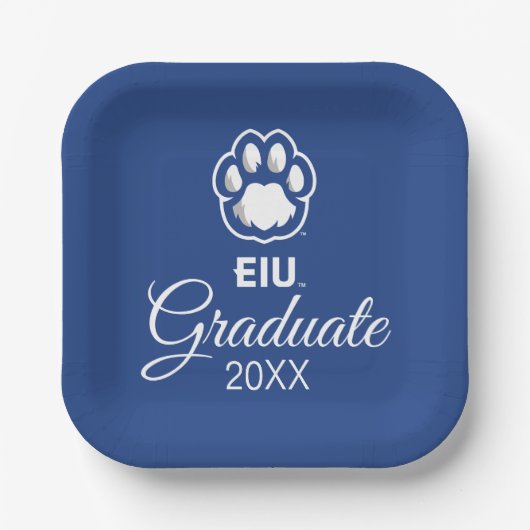 Eastern Illinois Panthers Paw Print & EIU Papieren Bordje (Voorkant)