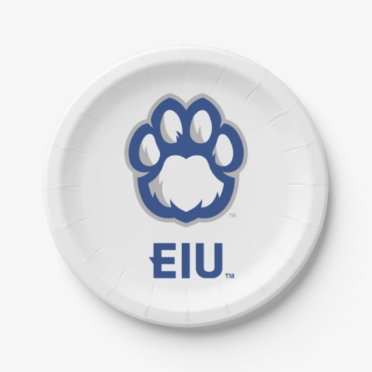 Eastern Illinois Panthers Paw Print & EIU Papieren Bordje (Voorkant)