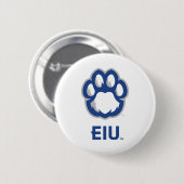 Eastern Illinois Panthers Paw Print & EIU Ronde Button 5,7 Cm (Voorkant /achterkant)