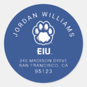 Eastern Illinois Panthers Paw Print & EIU Ronde Sticker (Voorkant)