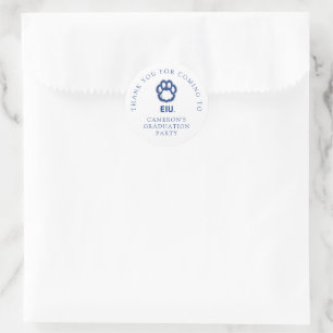 Eastern Illinois Panthers Paw Print & EIU Ronde Sticker