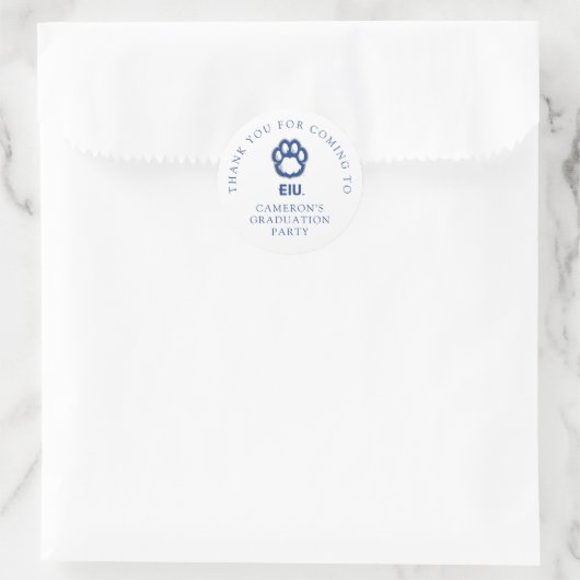 Eastern Illinois Panthers Paw Print & EIU Ronde Sticker (Tas)